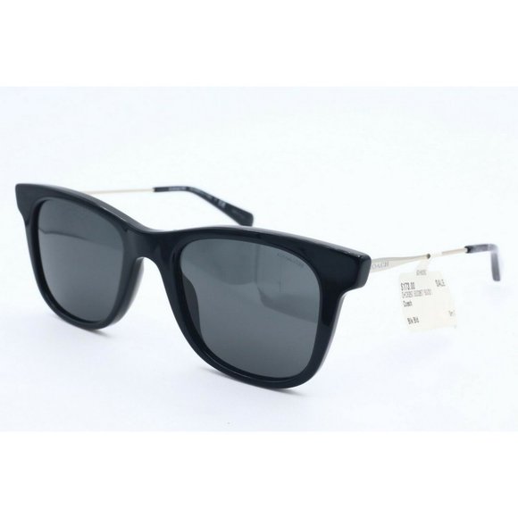 New Coach HC 8290 500287 (L1135) Black Sunglasses Gray Lenses 50mm